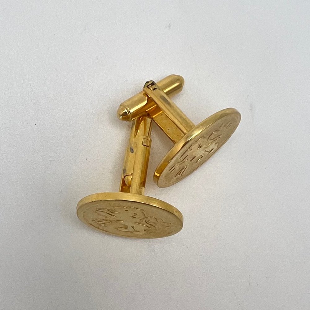 Dante Leo Gold Plate Cuff Links - Picture 2 of 5